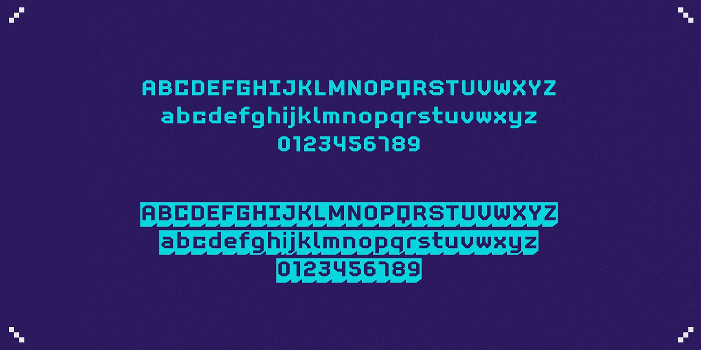 RETRO-86 Thin shadow Font preview